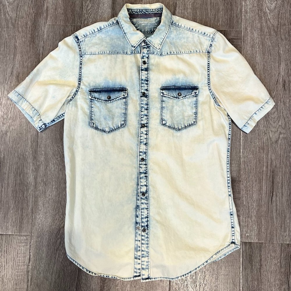 Calvin Klein - Short-Sleeve Jean Shirt